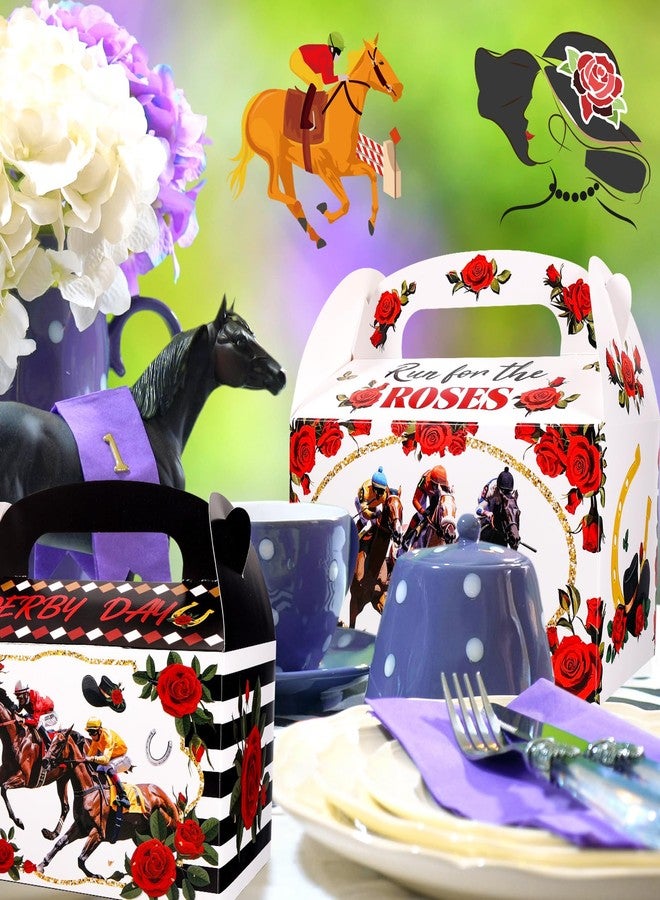 هواف مجموعة علب حلوى سباق الخيل كنتاكي ديربي من هاوف، 12 قطعة، علب هدايا يوم الديربي، علب هدايا سباق الخيل، لوازم تزيين حفلات سباق الخيل، علبة هدايا سباق الديربي - Image 5